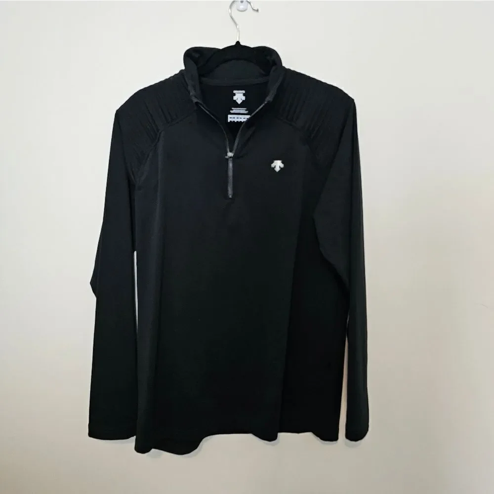 Descente Black 1/4 Zip Pullover Mens XL